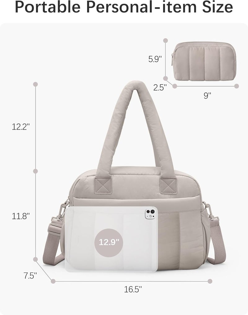 oscaurt Gym Bag for Women Lightweight Duffle Bag for Travel with Toiletry Pouch Water Resistant Carry On Weekender Overnight Duffel - Image 3